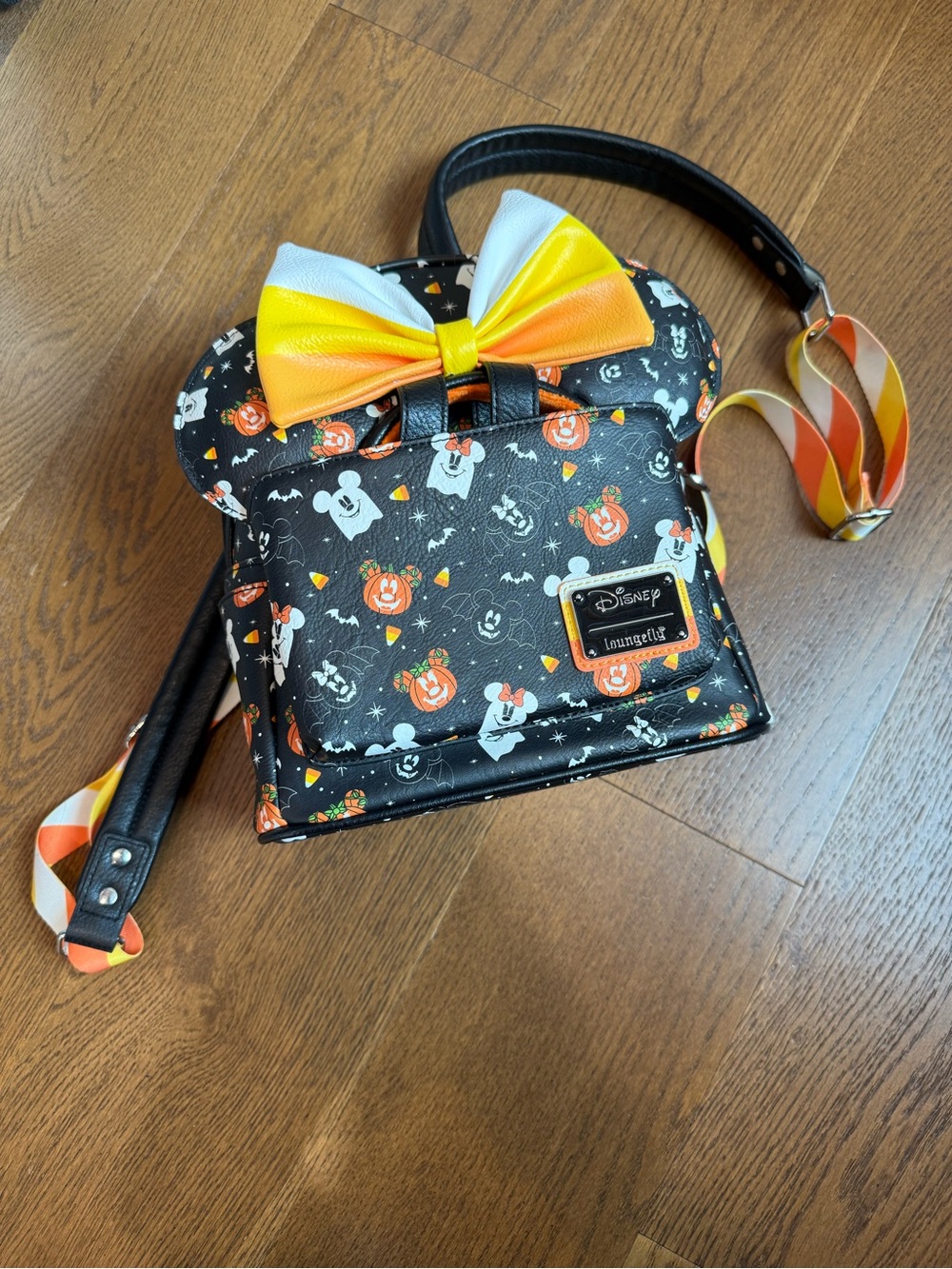 Loungefly x Disney Halloween Backpack with matching Candy Corn Ears - Picture 1 of 1